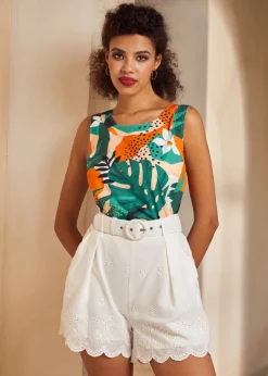 The High‑Waisted Honey Short WHT Discount