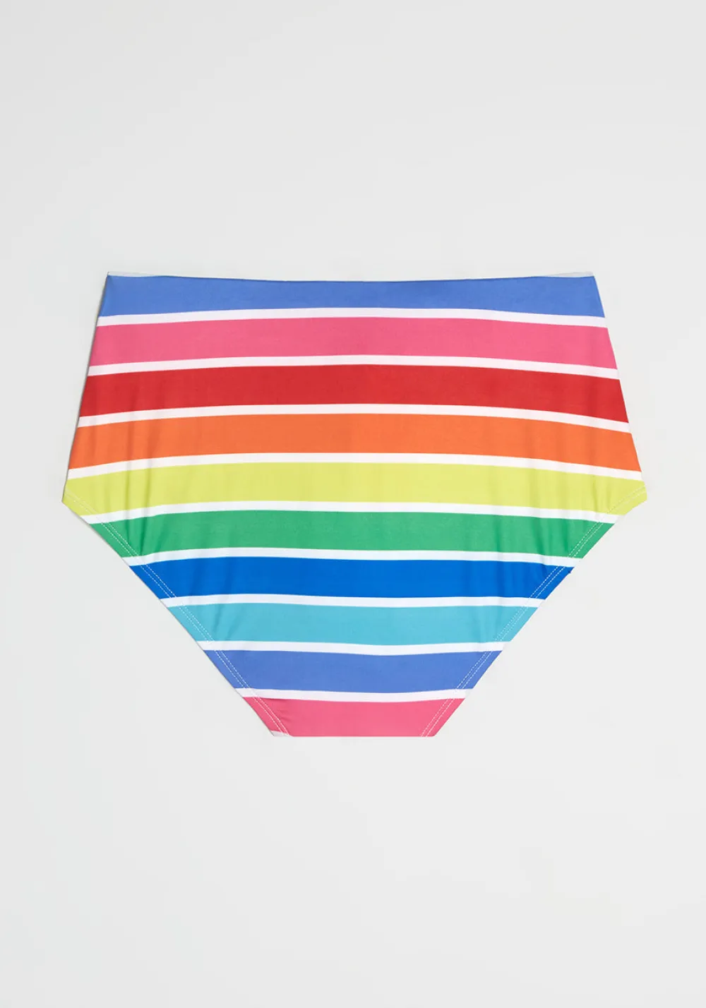 ModCloth The JoJo High-Waisted Bikini Bottom Rainbow Stripes Hot