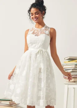 The Lacey Lou Dress Ivory Clearance