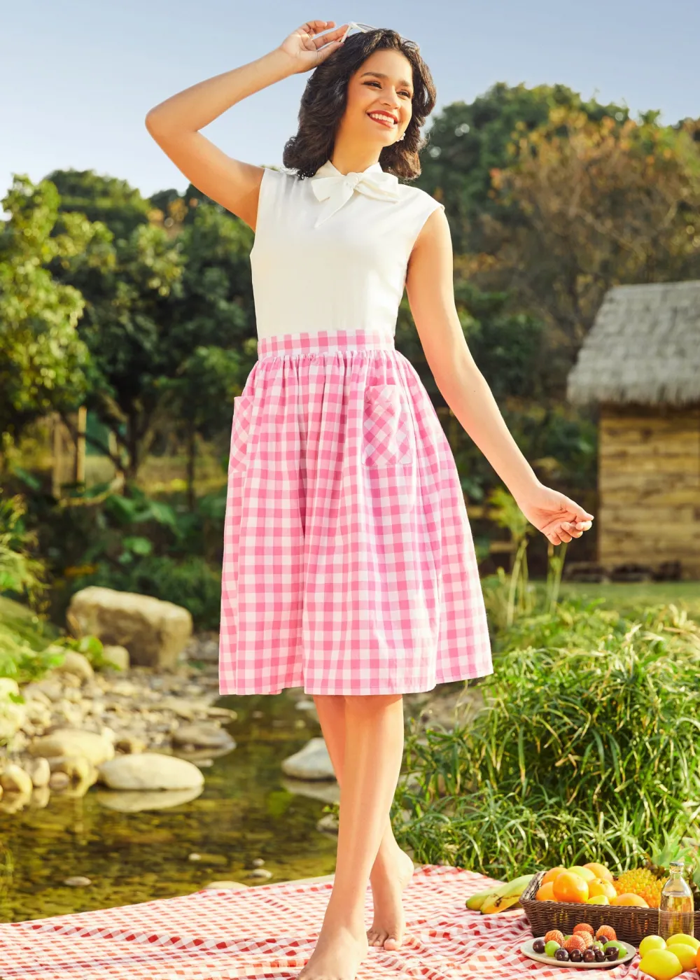 BTC The Songs of the Sea Midi Skirt Peachy Pattern Sale