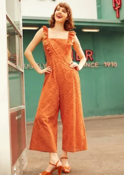 The Sunbeam Stroll Jumpsuit Rust Clearance