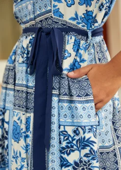 The Swing Into Style Halter Dress Blue My Mind