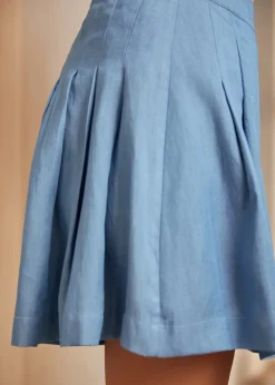 The Twist & Tie Skort Washed Indigo Clearance