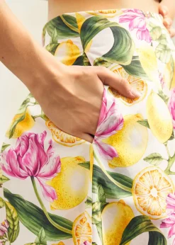 The Zest Is Yet to Come Skirt Lemon Floral Outlet