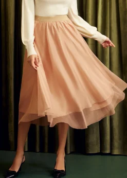 BTC Time Capsule Tulle Midi Skirt Peachy Keen Online