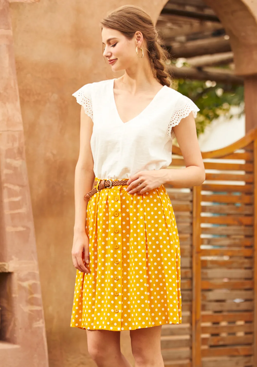 BTC Timeless Eyelet Tee White New