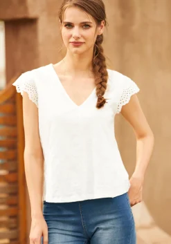BTC Timeless Eyelet Tee White New