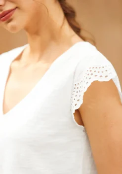 BTC Timeless Eyelet Tee White New