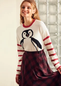 BTC Timeless Striped Tapestry Crewneck Sweater Buttercream Bliss Best