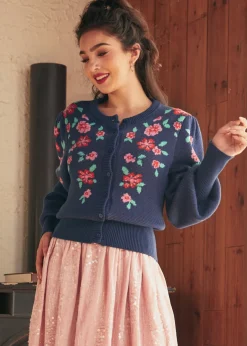 BTC Timeless Tapestry Jacquard Cardigan Twilight Marina Hot