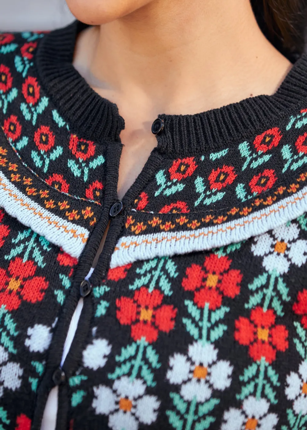 BTC Timeless Tapestry Jacquard Cardigan Eclipse Noir Outlet