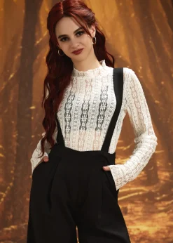 Timeless Twilight Era Long Sleeve Top Moonlit Lace Best