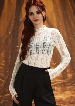 Timeless Twilight Era Long Sleeve Top Moonlit Lace Best