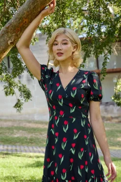 Tulip Midi Wrap Dress Hot