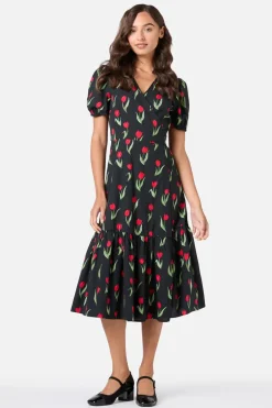 Tulip Midi Wrap Dress Hot