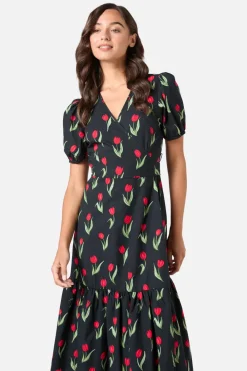 Tulip Midi Wrap Dress Hot
