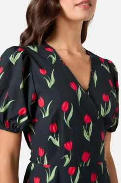 Tulip Midi Wrap Dress Hot