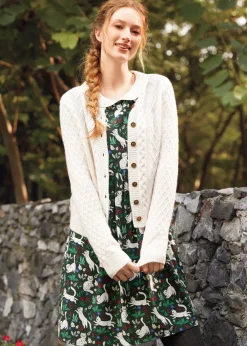 Twist & Shout Cable Cardigan Almost Almond Online