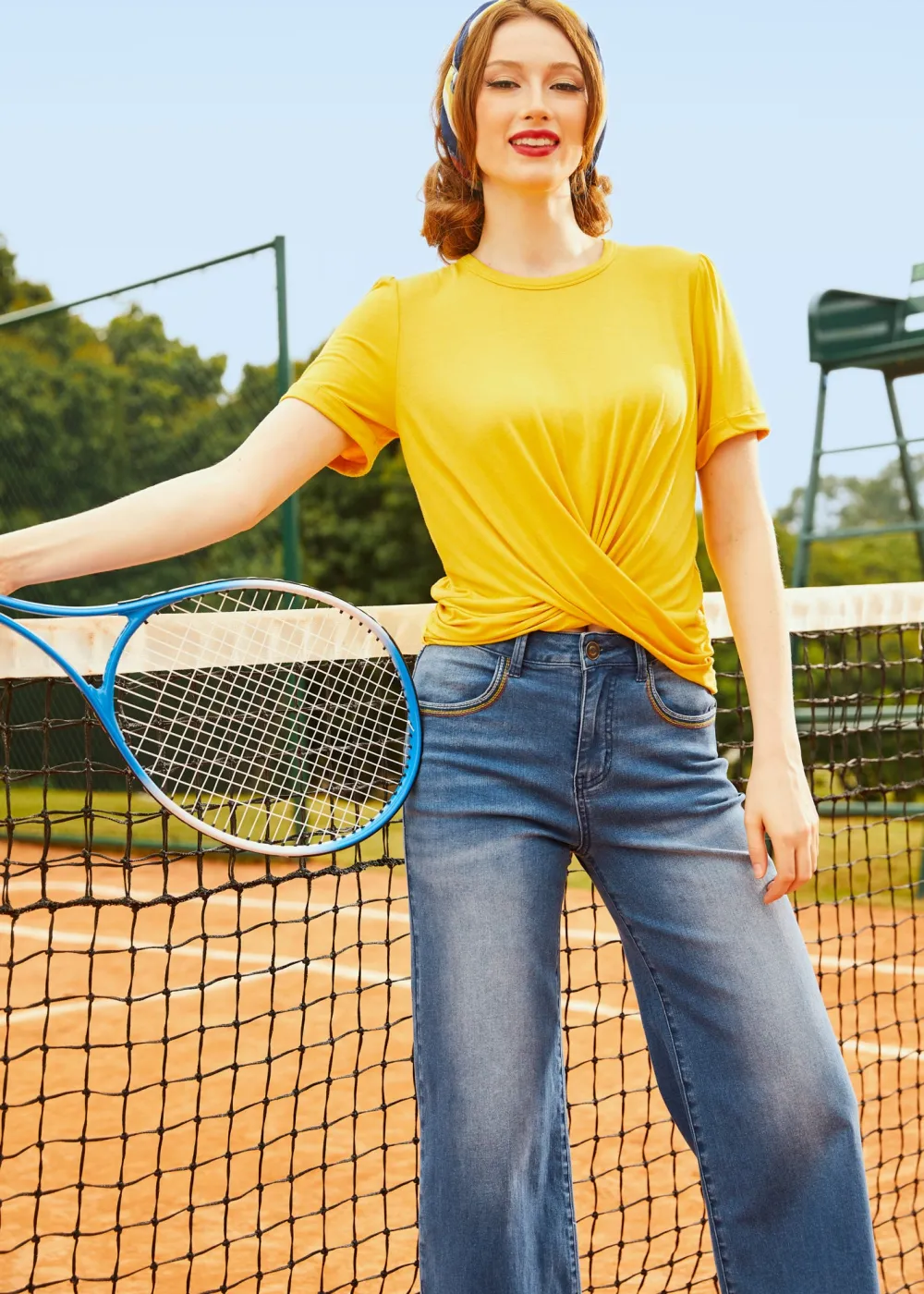 ModCloth Twist Of Fun Knit Top Yellow Sale