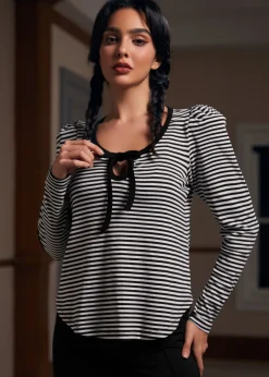 BTC Vintage Vignette Long Sleeve Tee Midnight Ribbon Sale