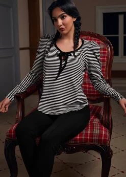 BTC Vintage Vignette Long Sleeve Tee Midnight Ribbon Sale