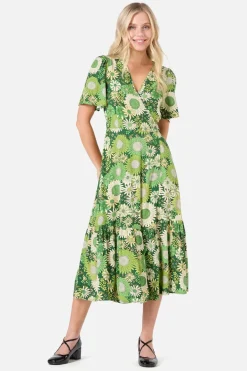 Viva Floral Midi Wrap Dress Online
