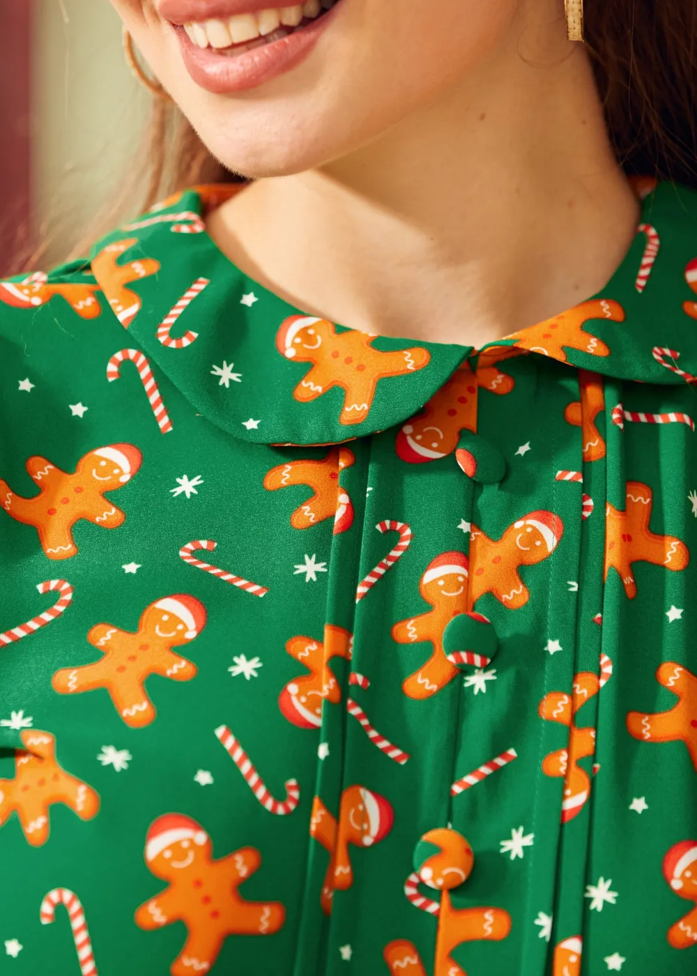 ModCloth When In Wonderland Dress Green Gingerbread