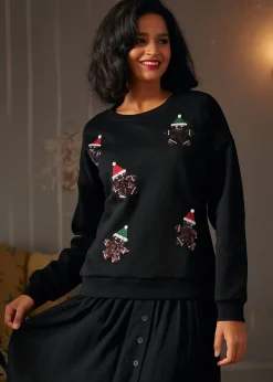 BTC Whimsical Gingerbread Man Sweatshirt Dark Spice Online