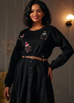 BTC Whimsical Gingerbread Man Sweatshirt Dark Spice Online