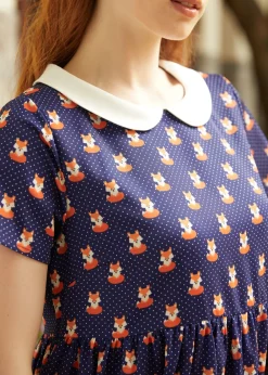 Whimsy & Wonder Collar Empire Dress Foxy Lady Sale