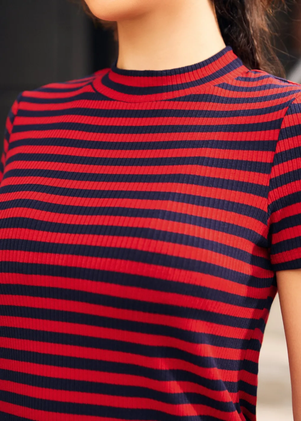 BTC Whispers of Autumn Mock Neck Top Cherry Nautica Outlet