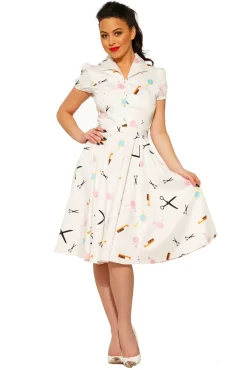 White Beauty Salon Dress New