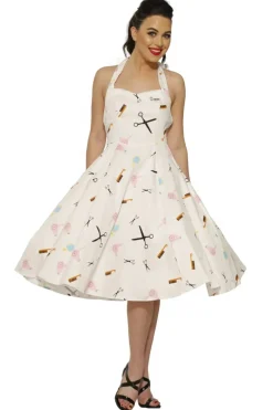 White Beauty Salon Halter Dress Hot