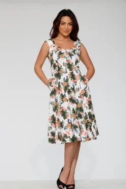 White Hawaiian Swing Dress