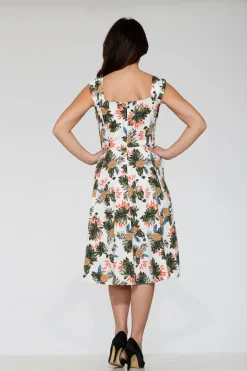 White Hawaiian Swing Dress