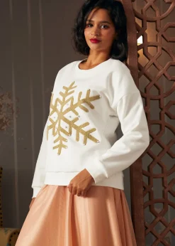 BTC Winter's Whisper Snowflake Sweatshirt Snowdrift Silk Outlet