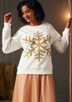 BTC Winter's Whisper Snowflake Sweatshirt Snowdrift Silk Outlet