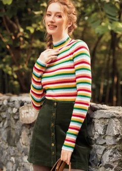 BTC Woodstock Wanderer Ribbed Turtleneck Winter Rainbow Online