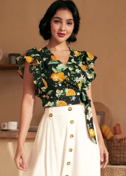 Wrapped in Ruffles Top Orange You Glad Hot