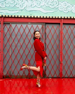 Year of the Dragon Sheer Crew Sock New