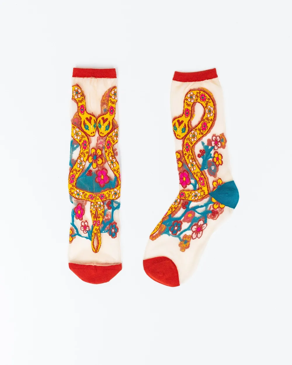 Year of the Snake Sheer Crew Sock New