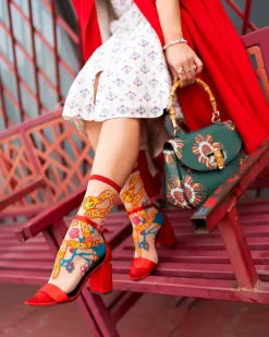 Year of the Snake Sheer Crew Sock New