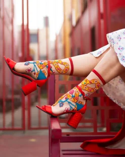 Year of the Snake Sheer Crew Sock New