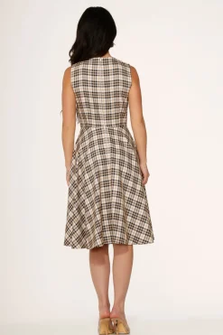 Yellow Plaid Swing Dress Discount