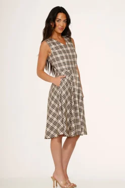 Yellow Plaid Swing Dress Discount