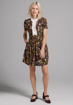 ModCloth Yes, Darling Fit and Flare Dress 70's Shroomz Sale