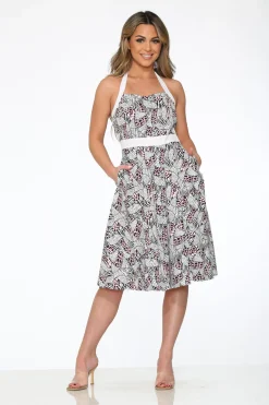 Zebra Halter Swing Dress Best