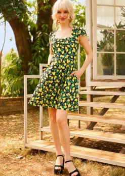 BTC Zest for Life Sweetheart Dress Lemon Clearance