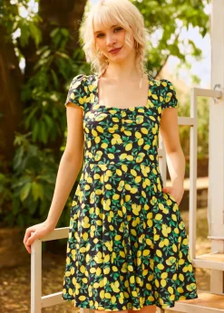 BTC Zest for Life Sweetheart Dress Lemon Clearance
